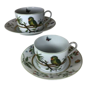 2000’s Haviland of France Coffee Cup and Saucer Set - 4 Pieces