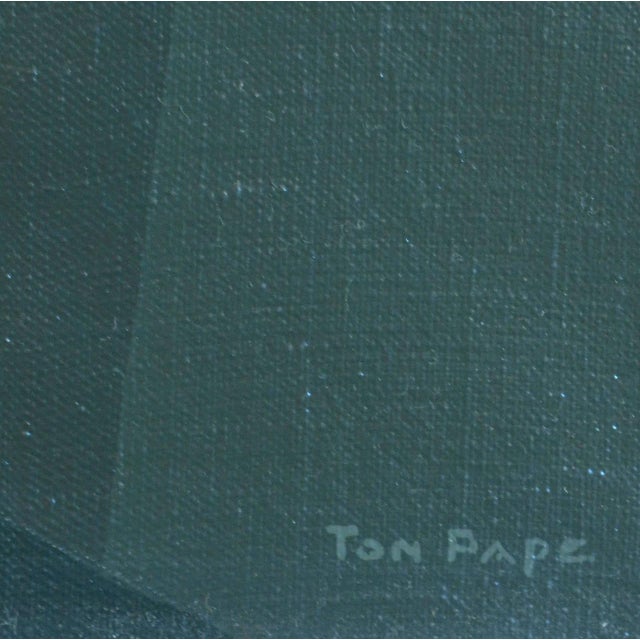 1970s Ton Pape, Abstract Geometric Dutch Composition, 1970s, Painting on Canvas For Sale - Image 5 of 11