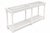Traditional White Console Table With Glass Top For Sale - Image 4 of 6