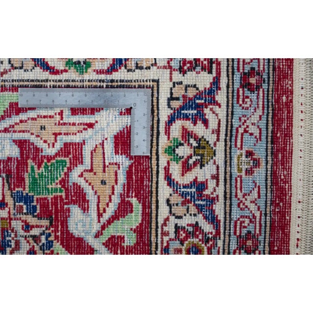 Blue Middle Eastern Hand-Knotted Tabriz Rug For Sale - Image 8 of 9