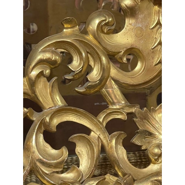 19th Century 19th C. Italian Florentine Carved Giltwood Mirror For Sale - Image 5 of 12