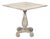 Antiqued Bistro Table in Grey Oak, Turned Pedestal For Sale