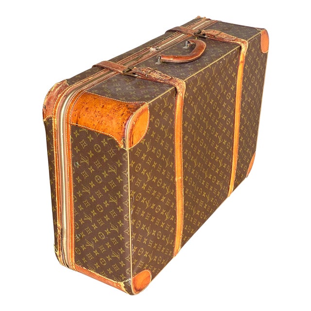 Large Vintage Double Strap Louis Vuitton Suitcase Chairish