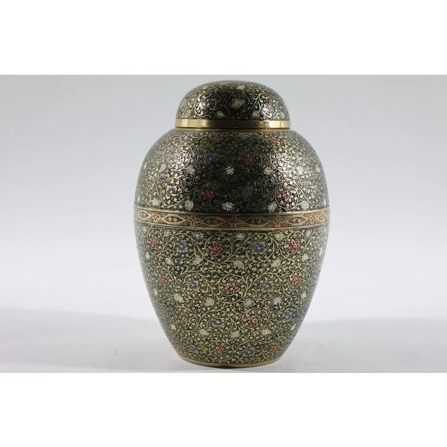 Metal Late 19th Century Decorative Brass Urns - A Pair For Sale - Image 7 of 12