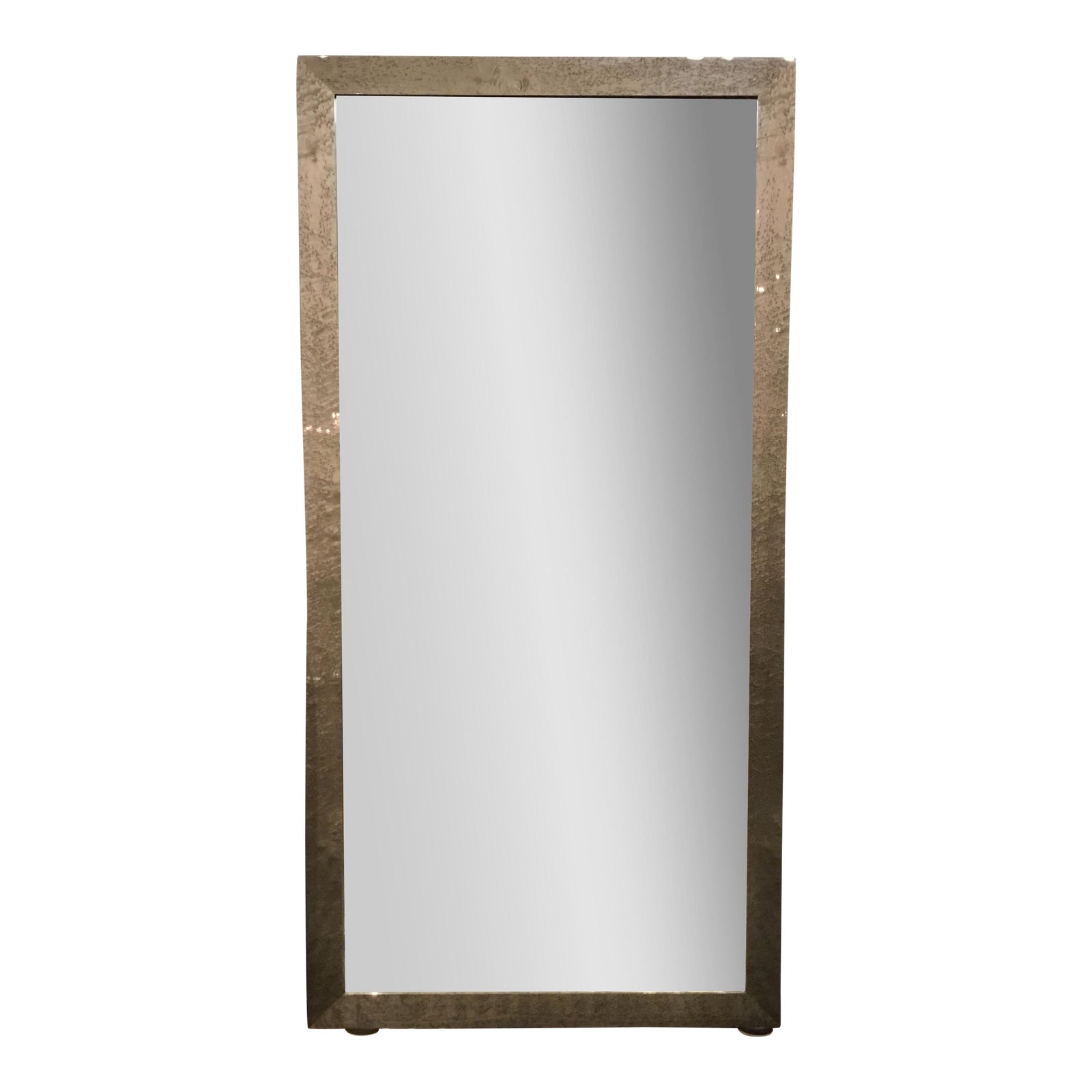 Interlude Home Modern Gray Lacquer Finished Maple Wood Floor Mirror Chairish