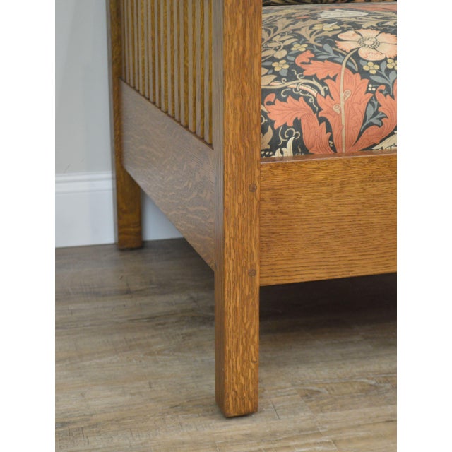 Stickley Mission Collection Oak Spindle Cube Chair Chairish