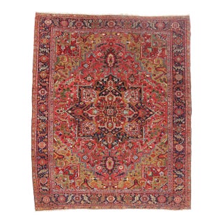 Late 19th Century Persian Heriz Rug, 10'06 X 13'02 For Sale