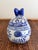 Chinoiserie Vintage Blue and White Floral Bunny Rabbit Lidded Ceramic Box For Sale - Image 3 of 9