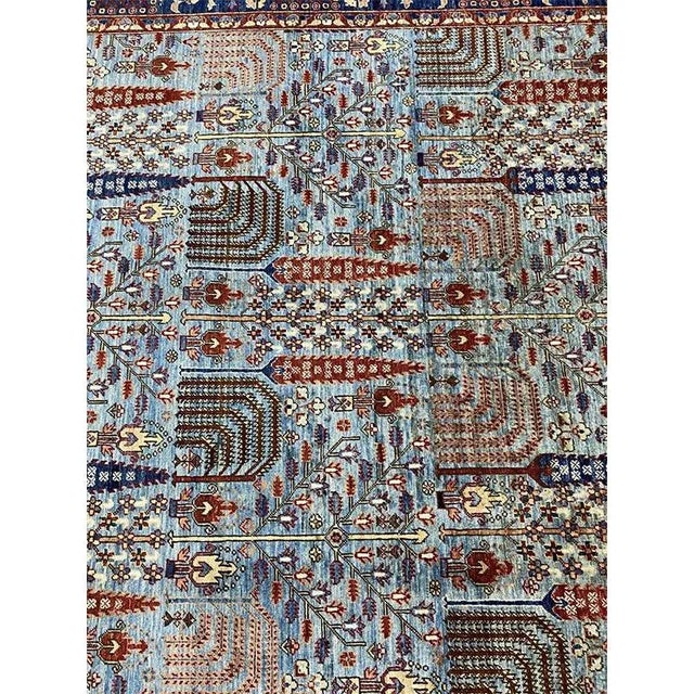 Handwoven Blue Bijar Style Rug 8'0" X 9'9" For Sale - Image 9 of 11
