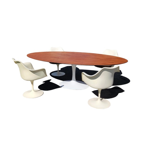 Mid-Century Modern 1960s A Set of 4 Vintage Tulip Armchairs Designed by Saarinen for Knoll For Sale - Image 3 of 11