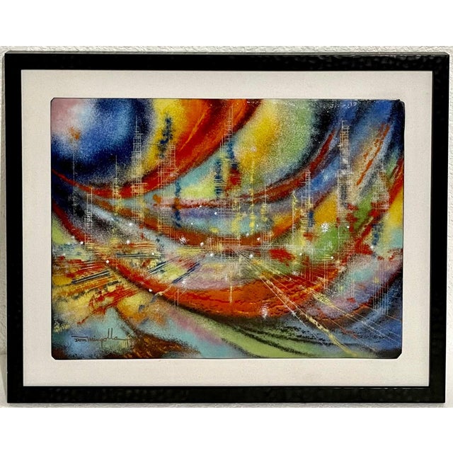 Dom Mingolla, Abstract Expressionist Enamel on Metal Color Field Painting Paul Jenkins Style For Sale - Image 9 of 10