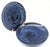 Ink Blue Vintage Wheel Thrown Studio Pottery Glazed Stoneware Plates, a Pair For Sale - Image 8 of 12