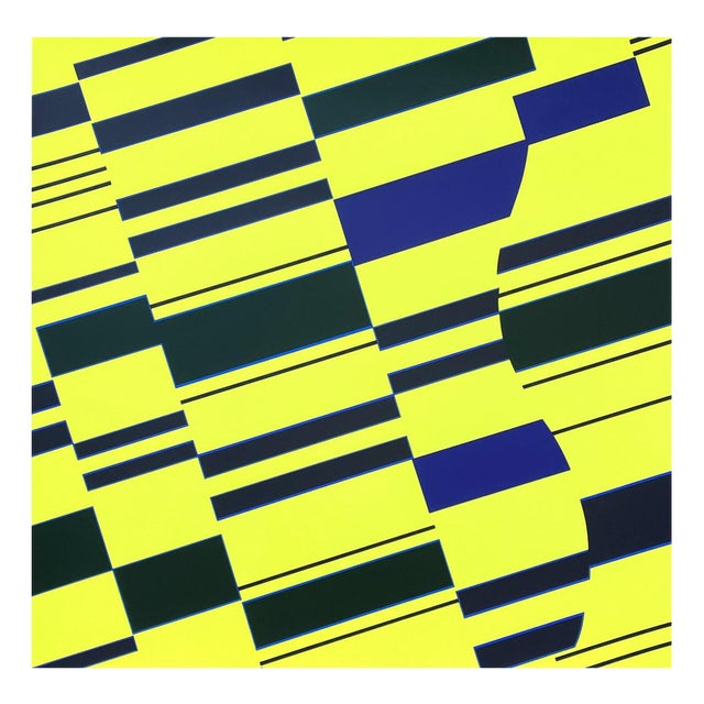 Günter Fruhtrunk, Blue Particles, 1971, Cardboard For Sale