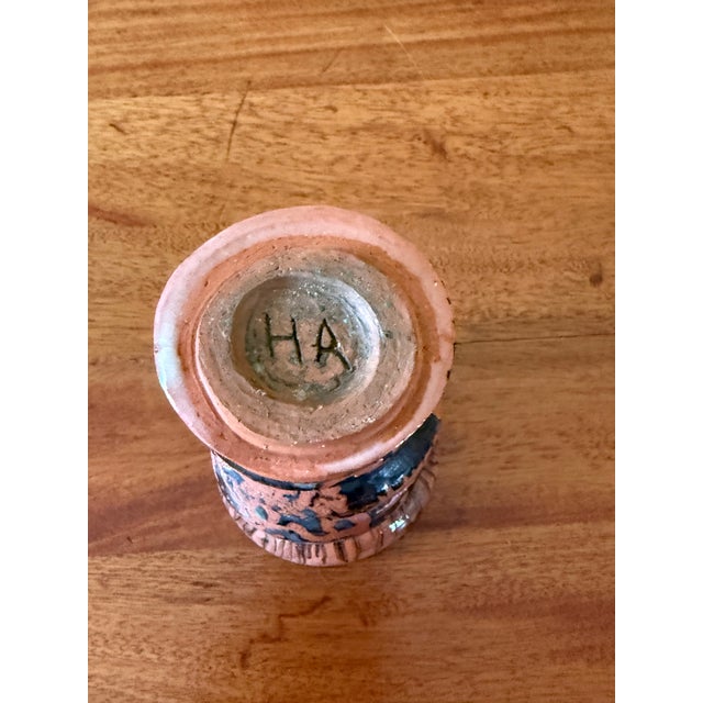 Small Brutalist Abstract Earthenware Pottery Vase For Sale - Image 6 of 7