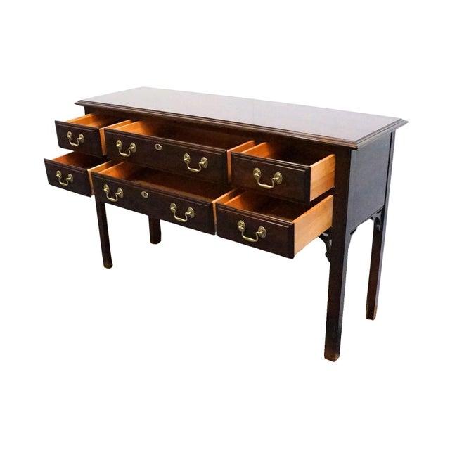Statton Trutype Americana Collection Solid Mahogany Traditional Style 53" Sideboard Buffet - Oldtowne Finish For Sale In Kansas City - Image 6 of 14