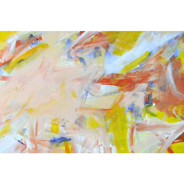 Orange Zig Pastels, Original Abstract Painting by Robbie Kemper For Sale - Image 4 of 5