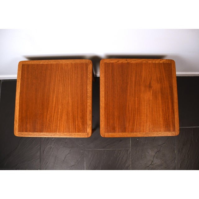 Brown Swedish Modern Cubus Nesting Tables in Teak by Yngve Ekström for Källemo AB, 1950s, Set of 3 For Sale - Image 8 of 13