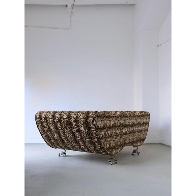 Large Postmodern Animal Print Sofa, Germany, 1990s For Sale - Image 6 of 10