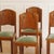 Art Deco Chairs in Oak and Green Velvet, 1920s, Set of 4 For Sale - Image 9 of 11