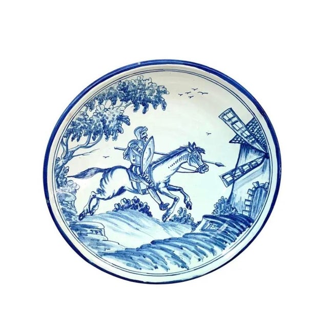 Ceramic Hand-Painted Spanish Ceramic Charger by P. Arzobispo For Sale - Image 7 of 7