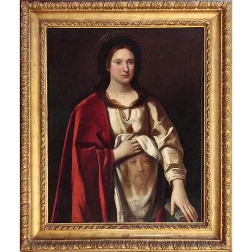 Antiveduto Gramatica, Veronica, 17th Century, Oil on Canvas For Sale - Image 5 of 5