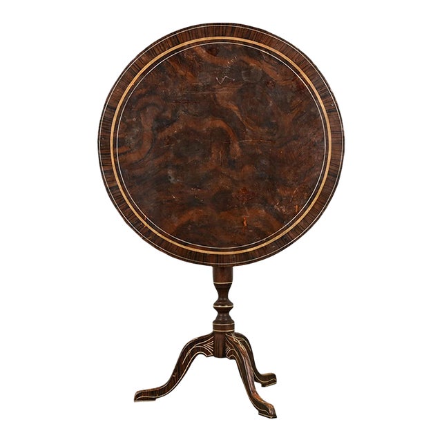 Swedish 19th Century Mahogany Spinning Tilt-Top Table For Sale
