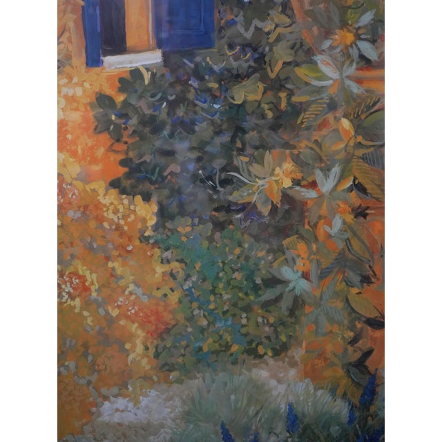 Pair of Large Framed Garden Scene Prints Signed For Sale In Philadelphia - Image 6 of 9