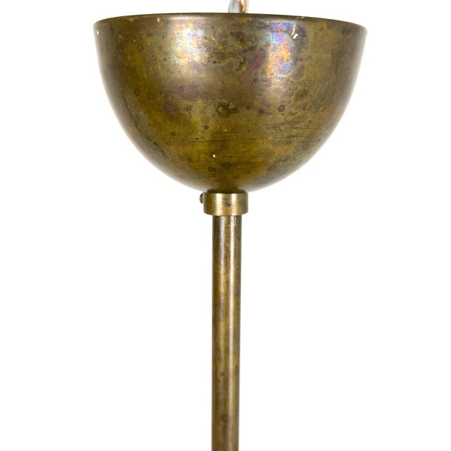 Swedish Grace Ceiling Lamp in Havana Glass by Chr. Bergh & Co., 1930s For Sale - Image 11 of 16