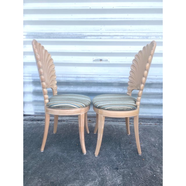 Wood 1970s Venetian Grotto-Style Scalloped Shell-Back Dining Chairs For Sale - Image 7 of 12
