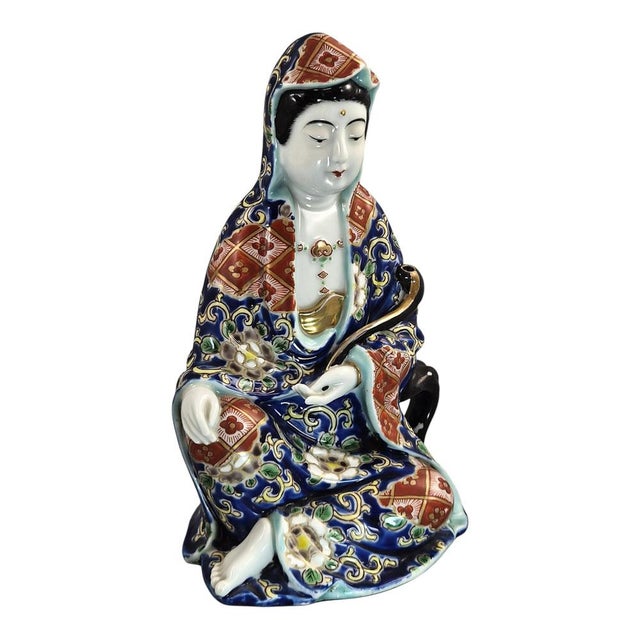 Paint Japanese Arita Figure of Jigoku Dayū with Kiseru, 1921 For Sale - Image 7 of 10