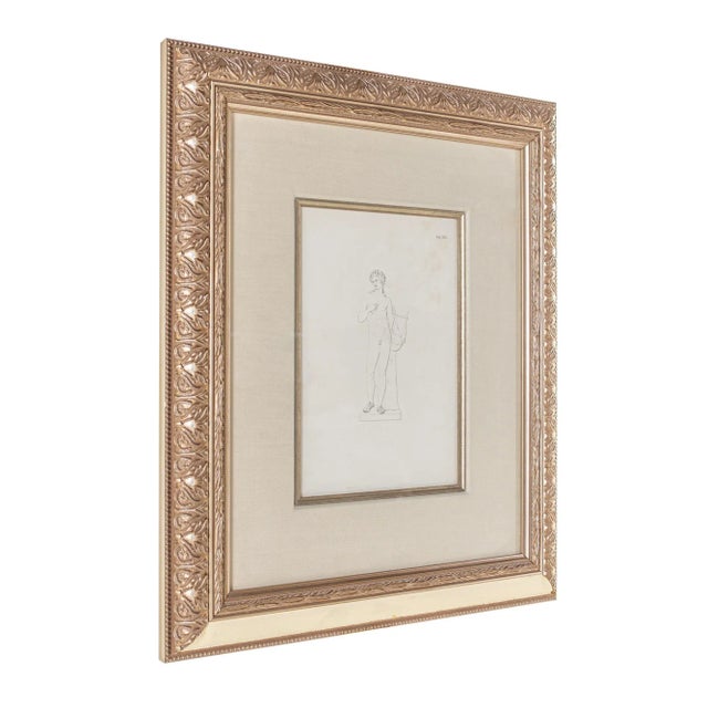 Framed Abstract Sketch of a Man This print measures: 19.5 wide x 2 deep x 23 inches high We take our photos in a...