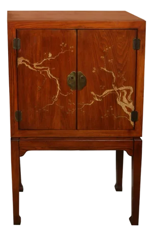 Vintage Chinoiserie Bar or Small Media Cabinet
