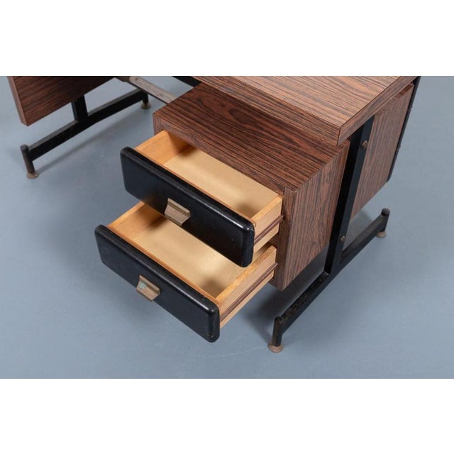 Mid-Century Modern Italian Desk & Chair, 1960s, Set of 2 For Sale - Image 13 of 15