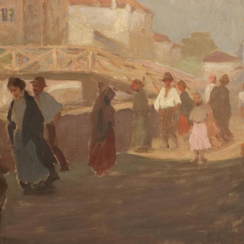 Paolo Baroni, Landscape, Oil on Canvas, Framed For Sale - Image 5 of 14