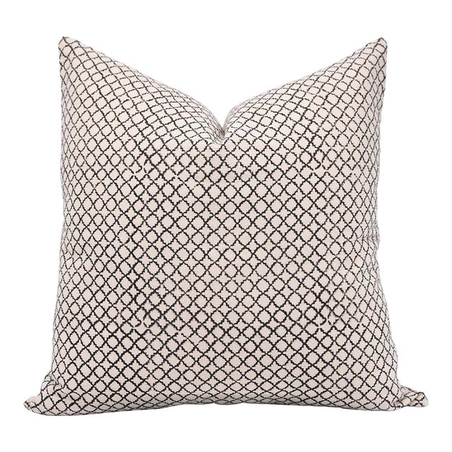 Fabdivine Traditional Block Print Pillow Cover 14x36 Inch Duck Canvas-Kabutar Jaal For Sale