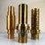 Sculptural Brass Cylinder Vases, Germany, 1970s, Set of 3 For Sale - Image 3 of 13