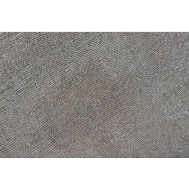 Vintage Muted Persian Karadjeh Runner With Medallions in Brown, Tan, Taupe 3'2 X 11 For Sale - Image 11 of 11