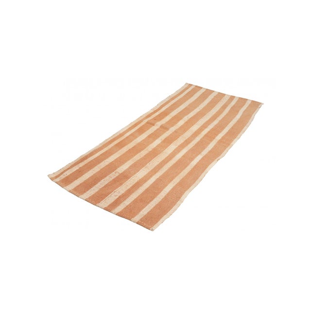 Mid-Century Modern Decorative Vintage Striped Kilim Rug - 2`11″ X 6`9″ For Sale - Image 3 of 6