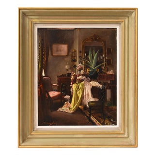 Claude Bayer, Man Paintings, 1891, Oil on Canvas For Sale