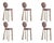 Mary II Bar with Upholstered Legs Chairs by Ottiu, Set of 6 For Sale