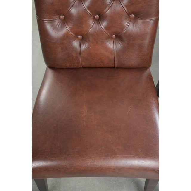Animal Skin Chesterfield Dining Chairs in Cowhide Leather, Set of 6 For Sale - Image 7 of 14