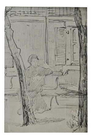 Edouard Manet, Mrs. Manet in the Garden, Lithograph