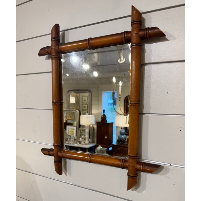 19th Century French Bamboo Wall Mirror For Sale - Image 4 of 7