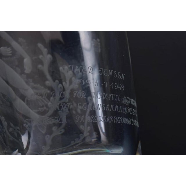 Expo Vase in Crystal Glass by Nils Landberg for Orrefors, 1949 For Sale - Image 4 of 5