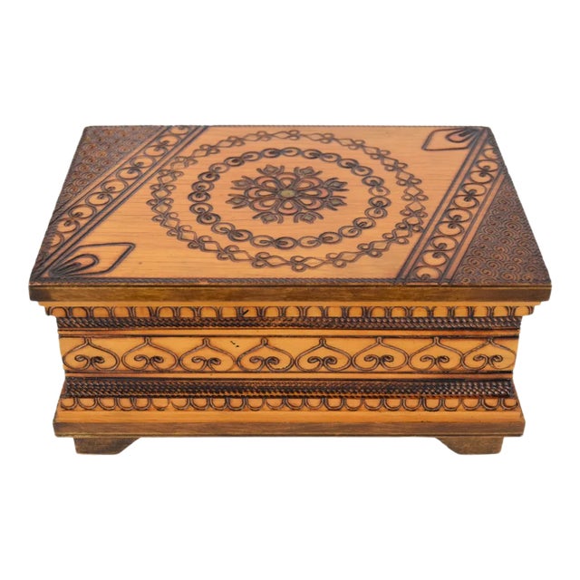 Vintage Wooden Box, 1960s For Sale