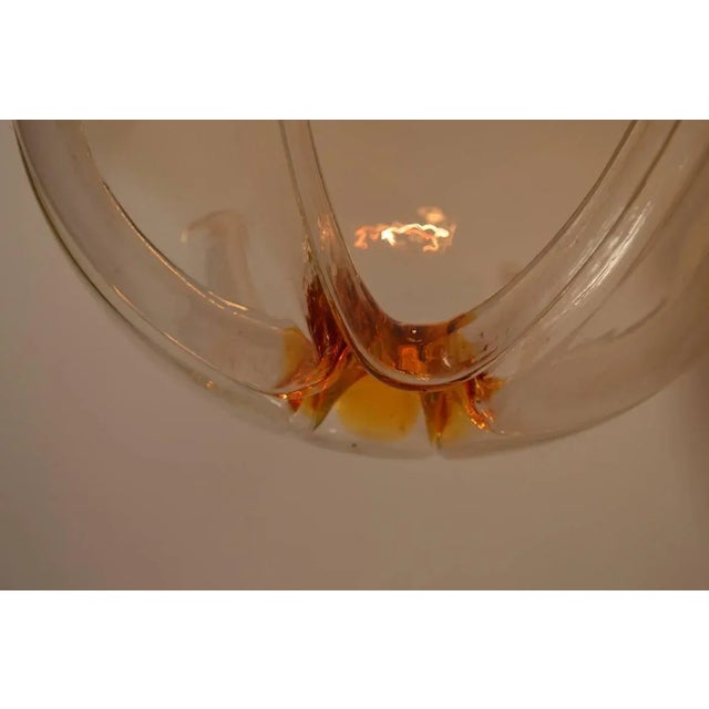 Glass Hanging Ball Fixture by Mazzega For Sale - Image 7 of 9