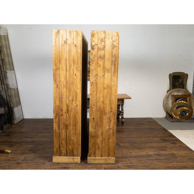 Brown Vintage Raw Wood Pine Storage or Display Cabinets with Cubby Holes, Sold Each For Sale - Image 8 of 12