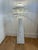 Vintage White Wicker Floor Lamp With Tiered Dome Shade For Sale In Los Angeles - Image 6 of 14
