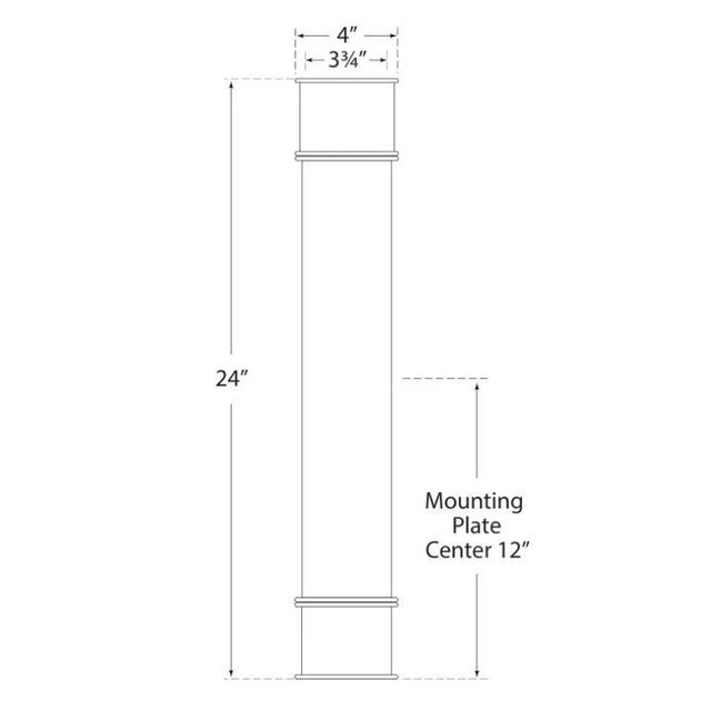 Modern Chapman & Myers for Visual Comfort Signature Oxford 24" Bath Sconce in Antique Nickel with Frosted Glass For Sale - Image 3 of 3