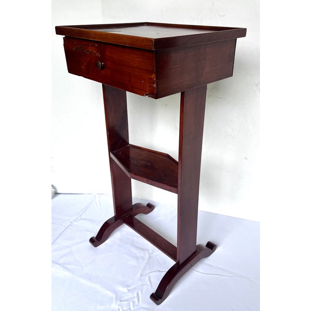 Brown Vintage Mahogany Two-Tier Drink Table For Sale - Image 8 of 18